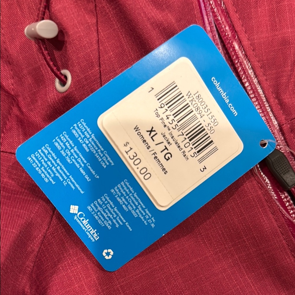 NWT Columbia Hooded Insulated Rain Jacket - Picture 3 of 4